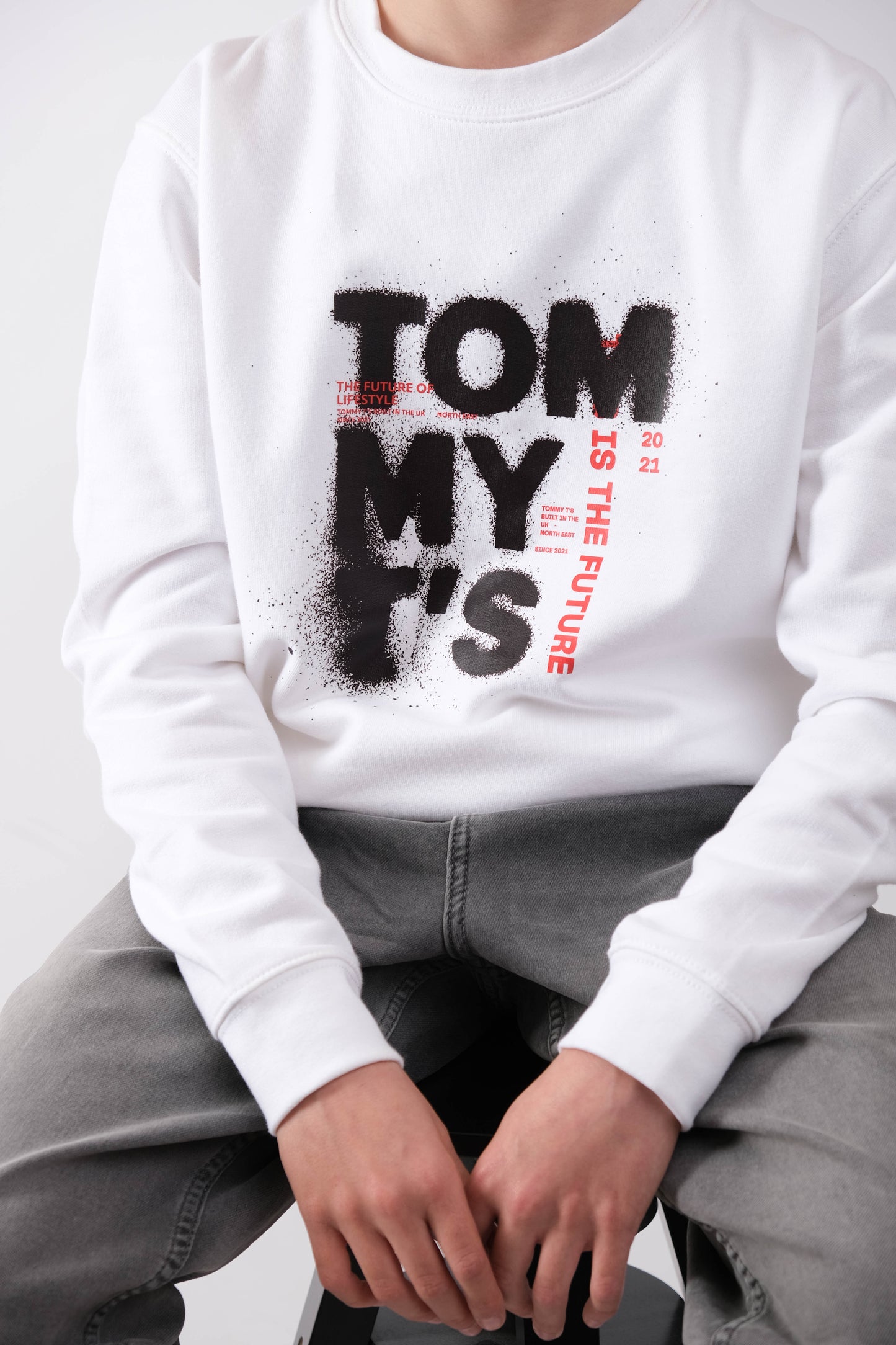 Tommy T’s Future Sweatshirt- White