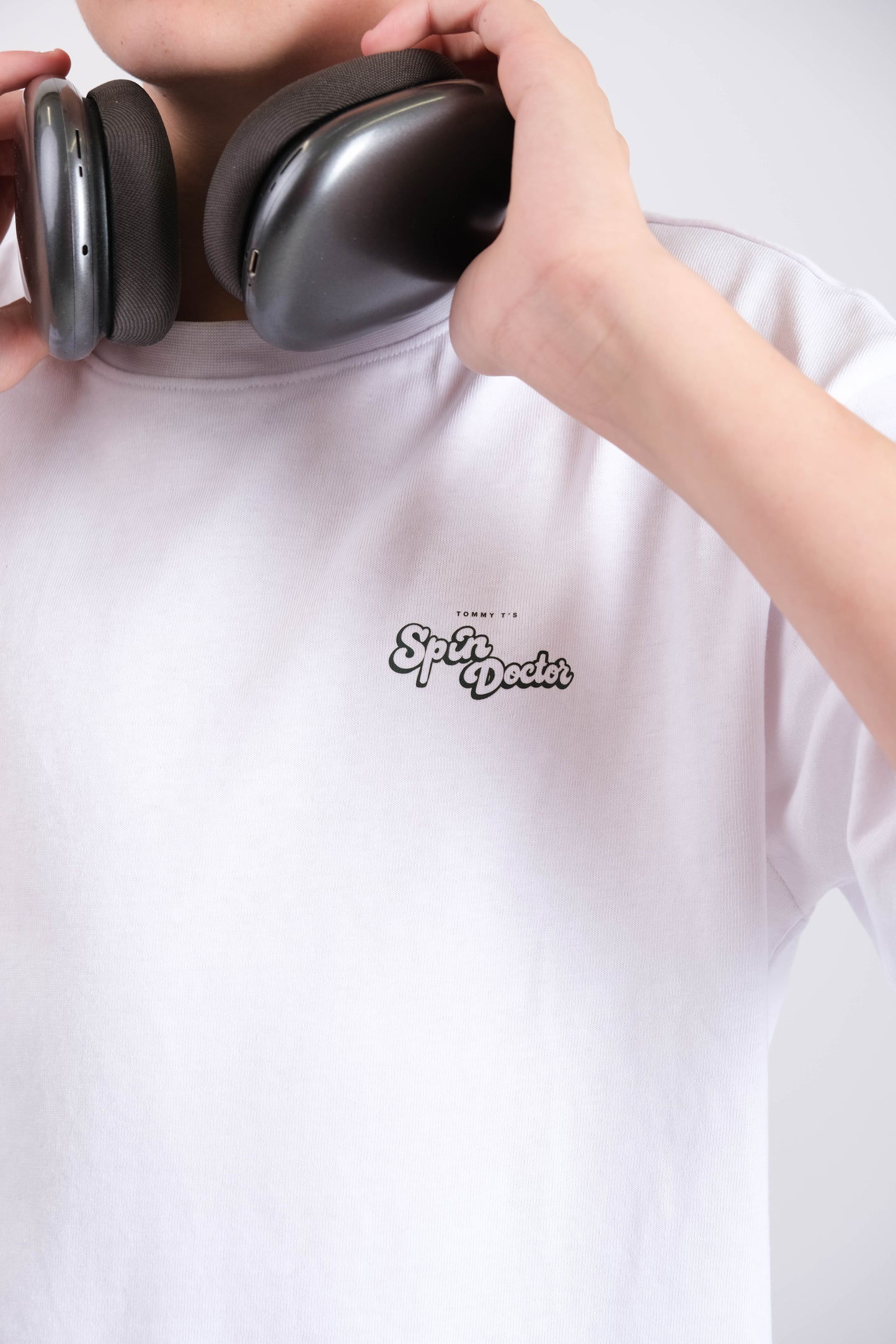 Spin Doctor Oversized Tee- White/Green