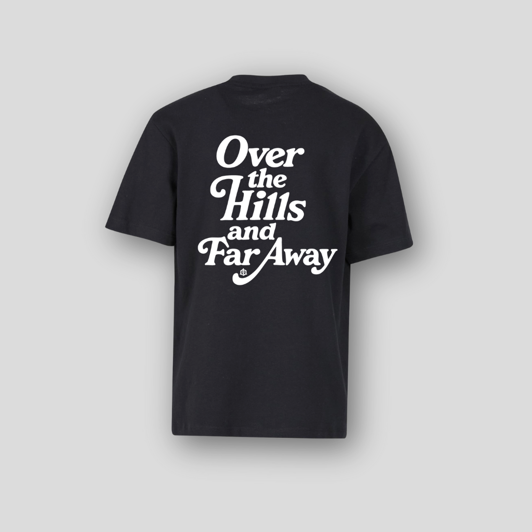 Over The Hills Oversized Tee- Black
