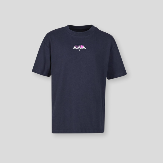 Over The Hills Oversized Tee- Navy Blue