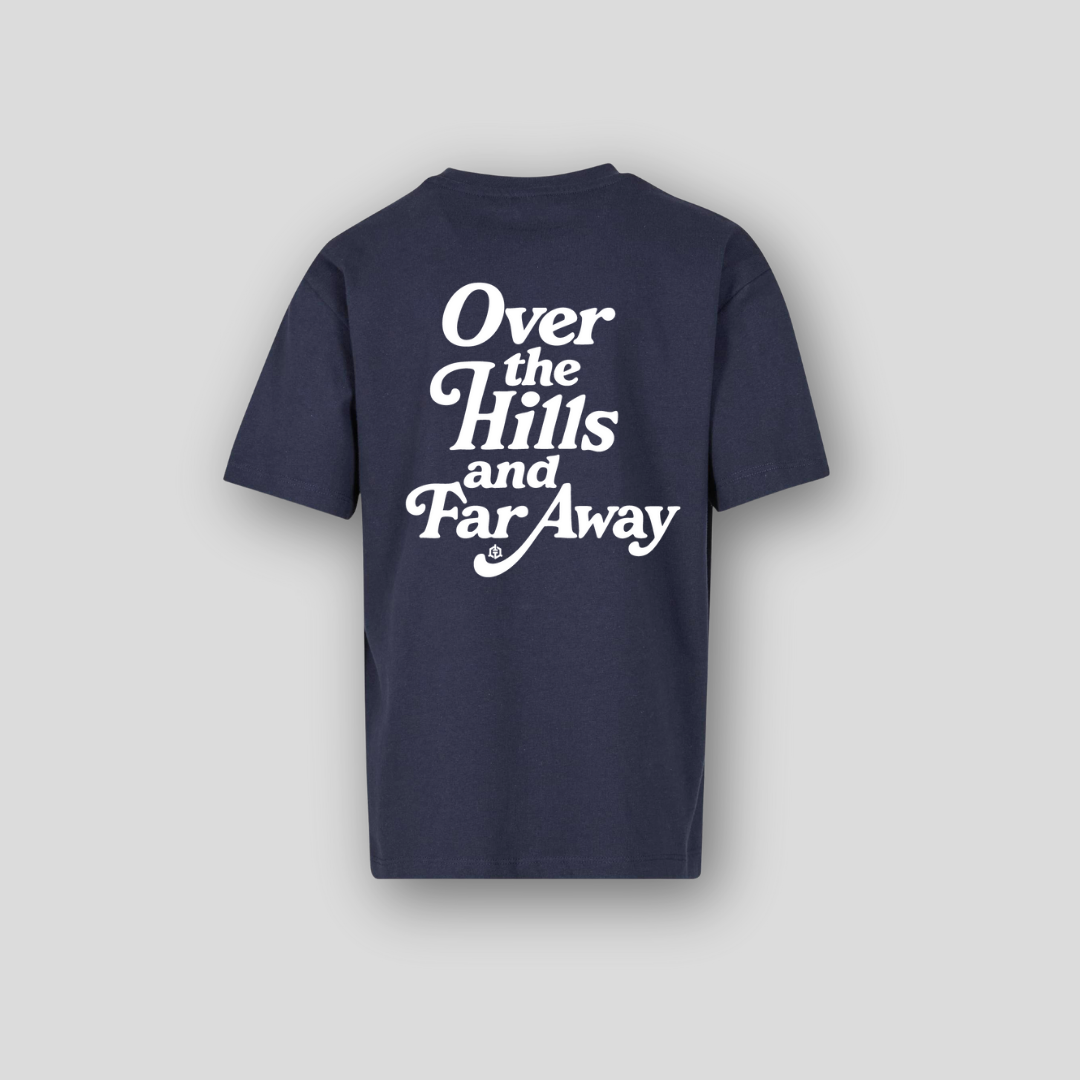 Over The Hills Oversized Tee- Navy Blue - Kids Oversized T-Shirt | Tommy Ts
