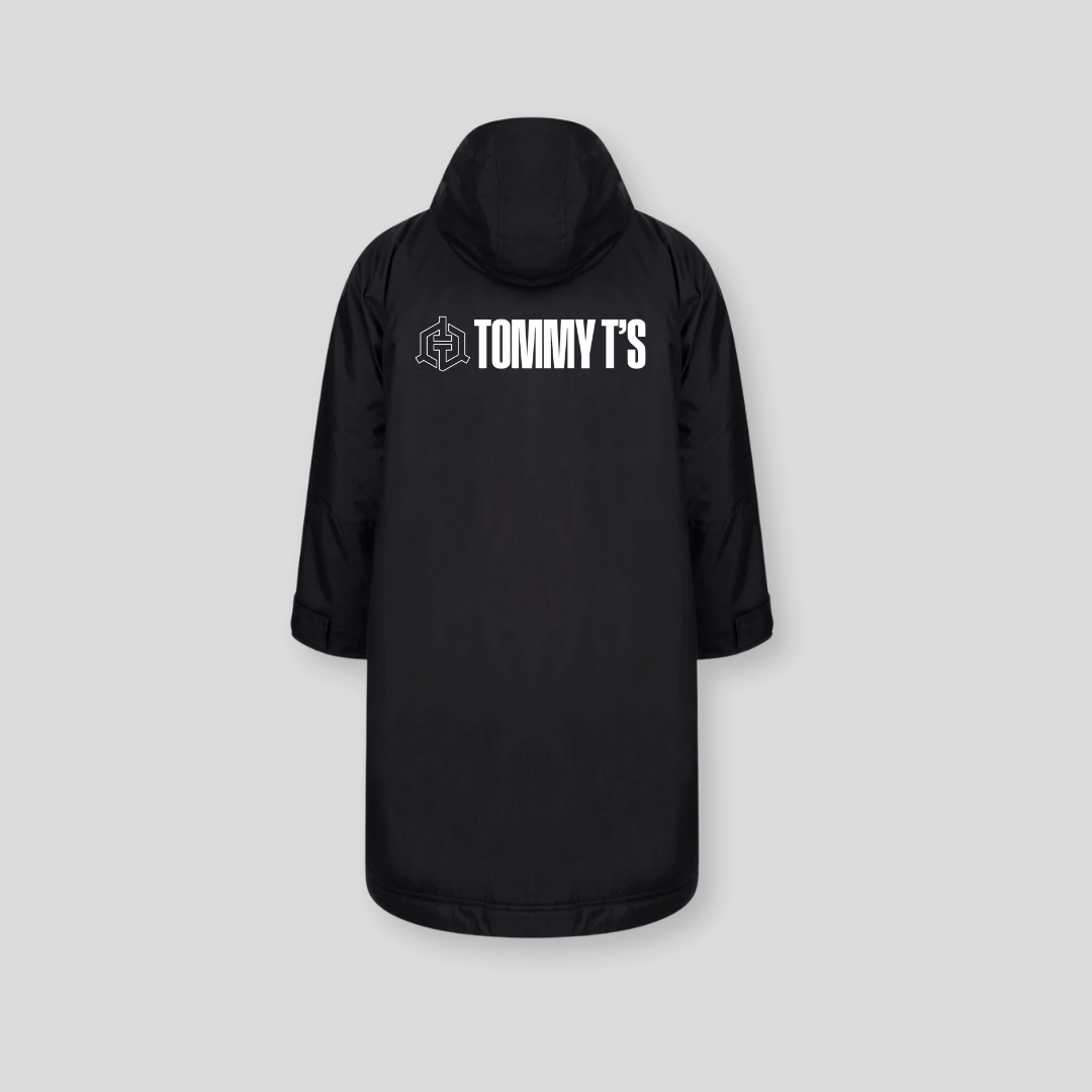 Tommy T’s All Weather Robe- Black/white