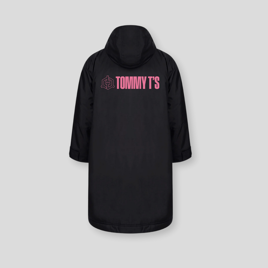 Tommy T’s All Weather Robe- Black/Pink - Kids Robe | Tommy Ts