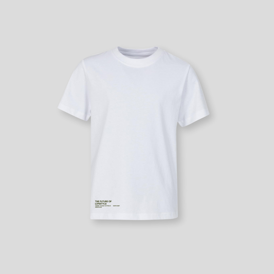 Core Oversized Tee- White/Green
