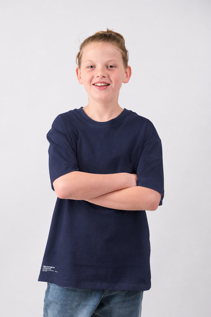 Core Oversized Tee- Navy Blue