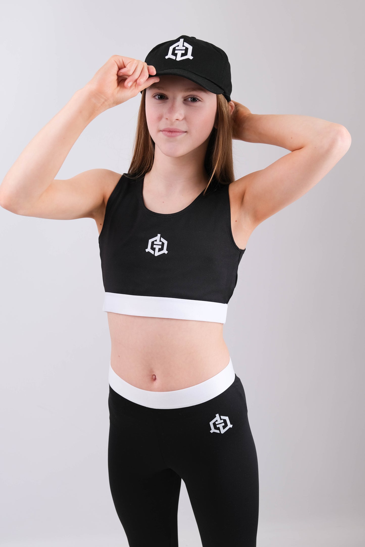 Tommy T’s Active Crop Top- Black