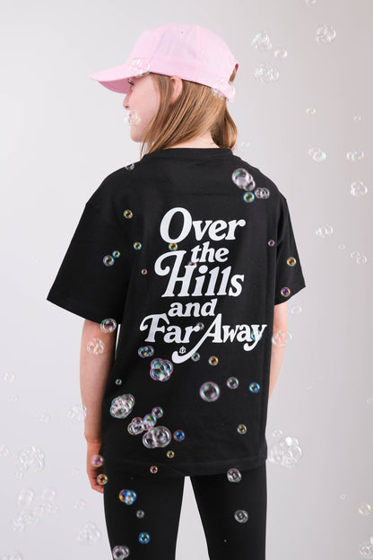 Over The Hills Oversized Tee- Black