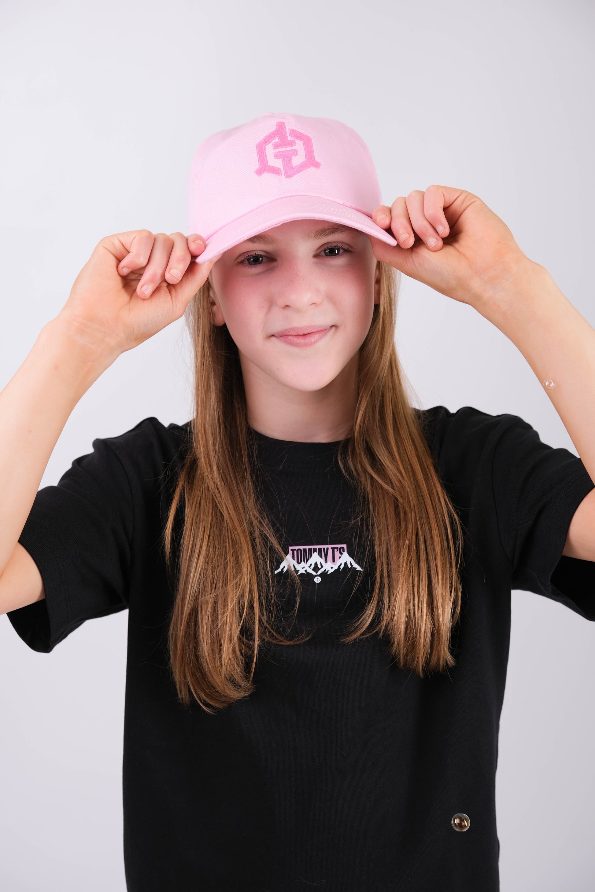 Tommy T’s Original 5-Panel Cap- Pink - Kids Cap | Tommy Ts