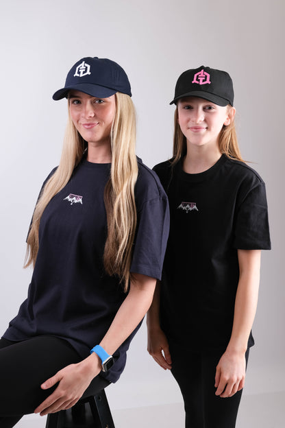Tommy T’s Original 5-Panel Cap- Black/Pink