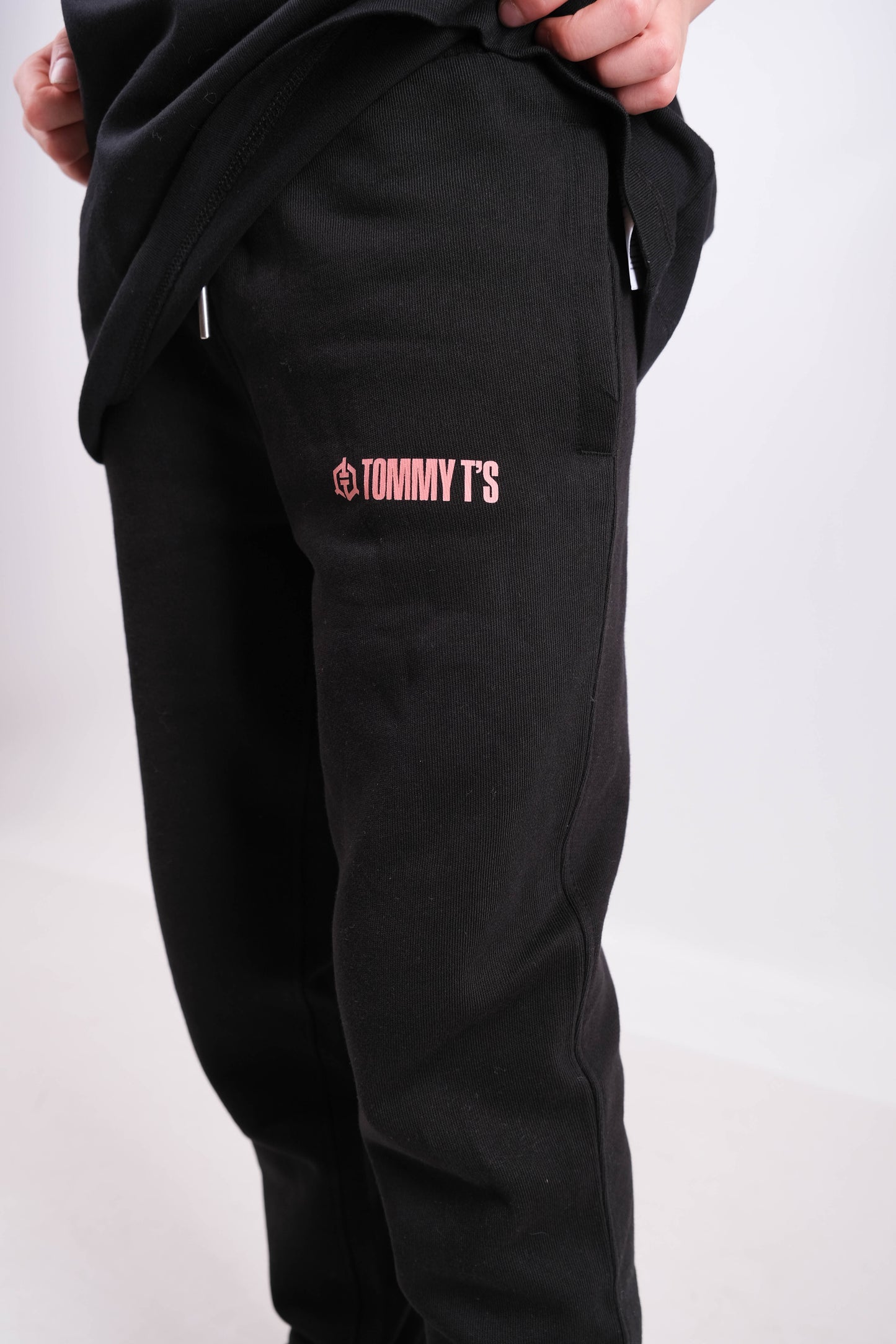 Tommy T’s Lifestyle Joggers- Black/Pink - Kids Joggers | Tommy Ts