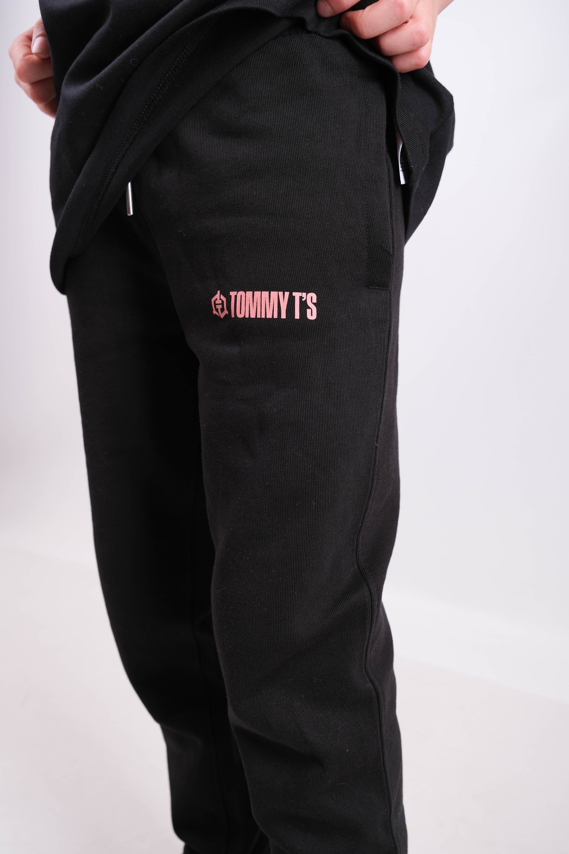 Tommy T’s Lifestyle Joggers- Black/Pink - Kids Joggers | Tommy Ts