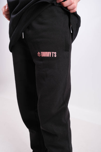 Tommy T’s Lifestyle Joggers- Black/Pink - Kids Joggers | Tommy Ts