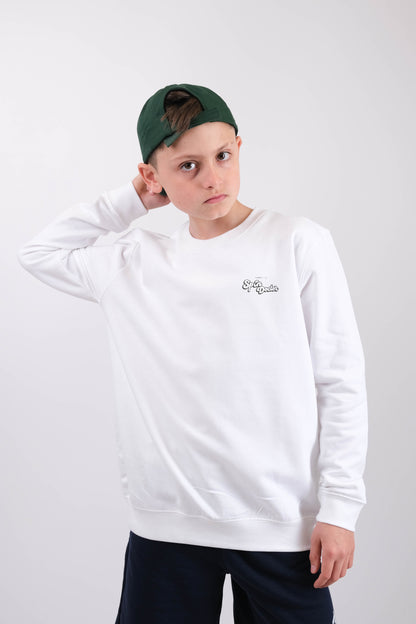 Spin Doctor Sweatshirt- White/Green - Kids Sweatshirt | Tommy Ts