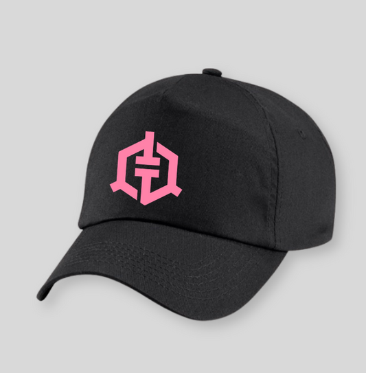Tommy T’s Original 5-Panel Cap- Black/Pink