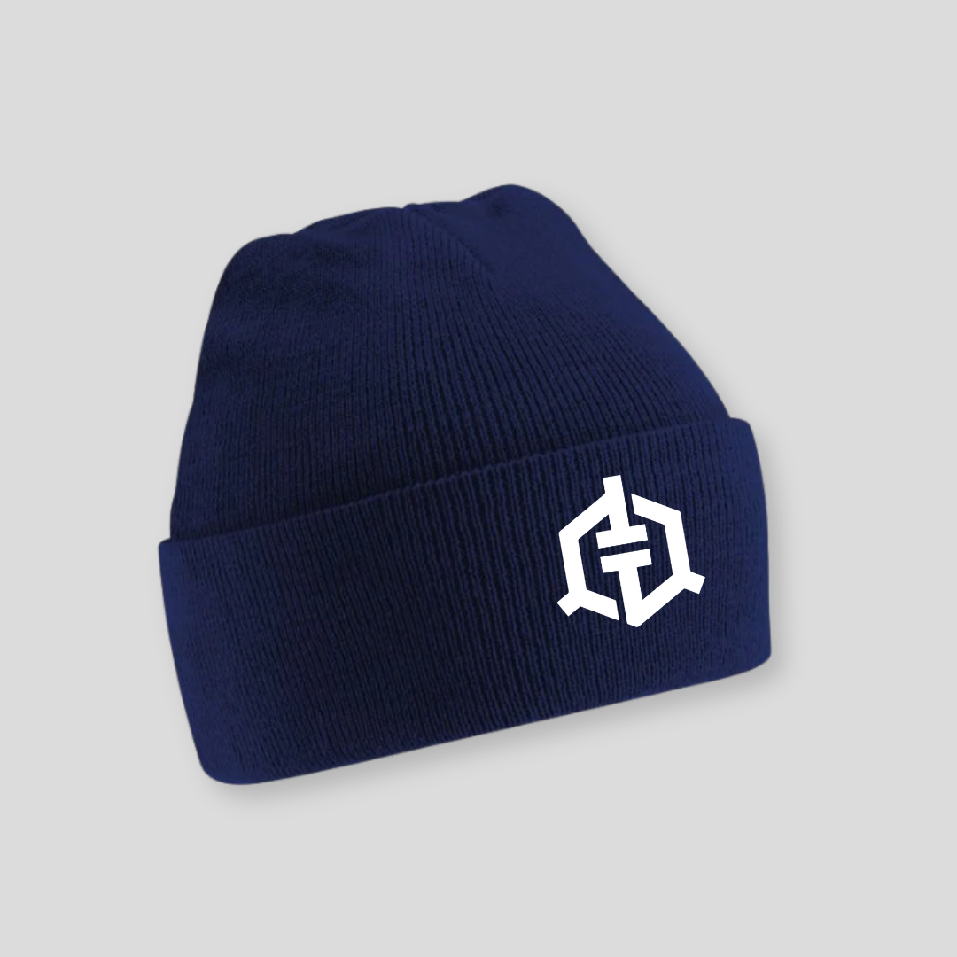 Tommy T’s Original Cuffed Beanie- Navy/White - Kids Beanie | Tommy Ts